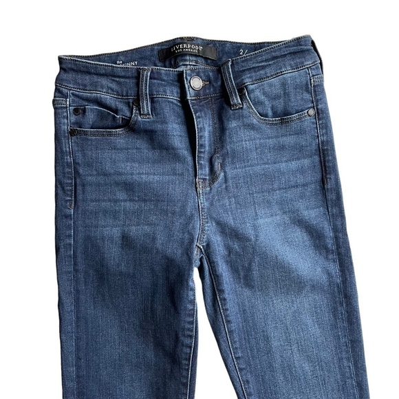 Liverpool Ankle Skinny Jegging Jeans Denim Dark Blue Size 2 26L Stretch mid rise - Picture 3 of 9